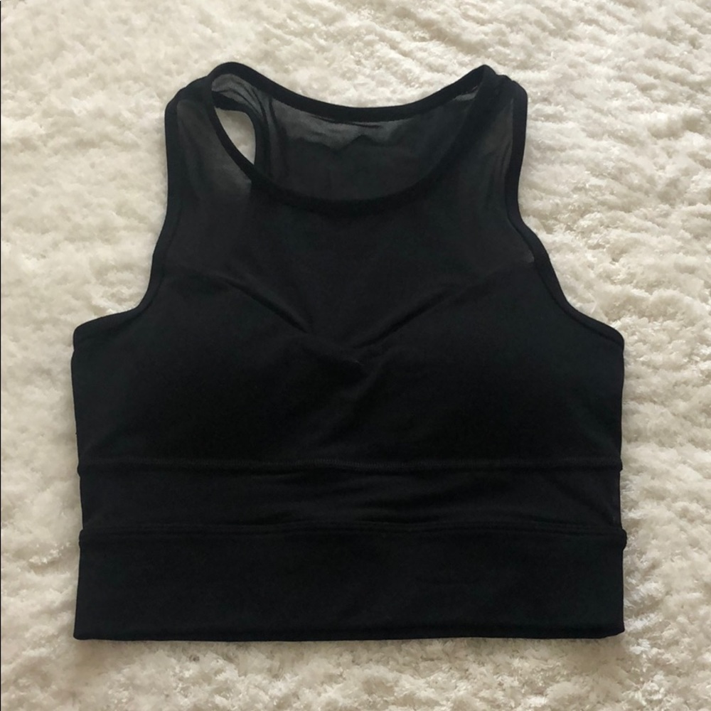 Mesh long-line Lorna Jane Crop Sports Bra